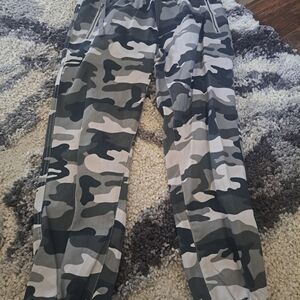 Refuge Gray and White Joggers